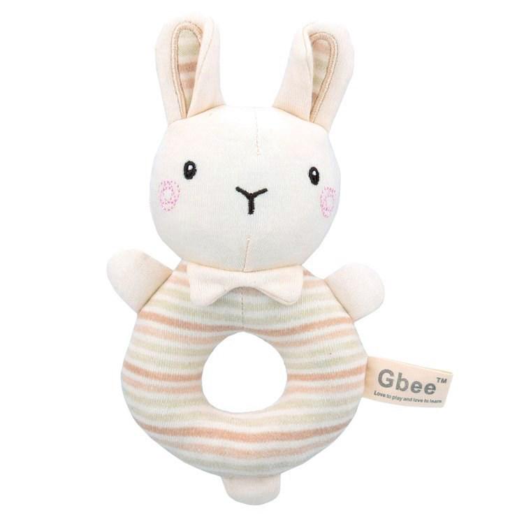 Gbee Organic Cotton Baby Rattle - Newborn Soothing Toy 0-1 Year