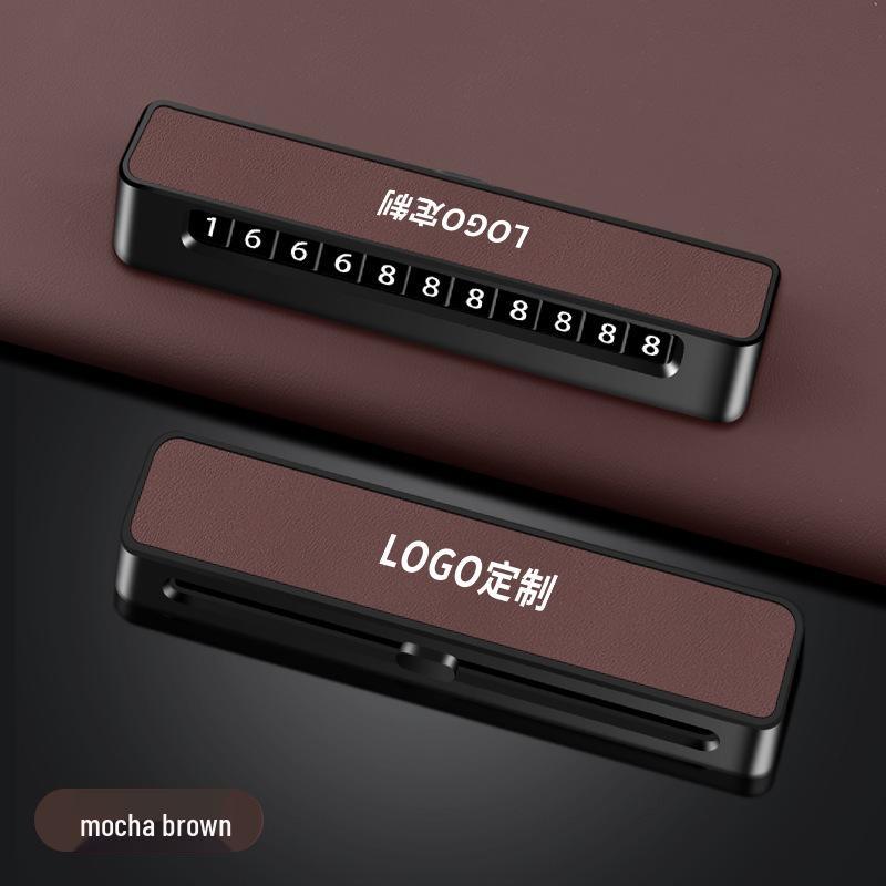 Luxury Sliding Car Parking Number Plate for Interior Decoration - Compatible with Volkswagen, BMW, and Toyota