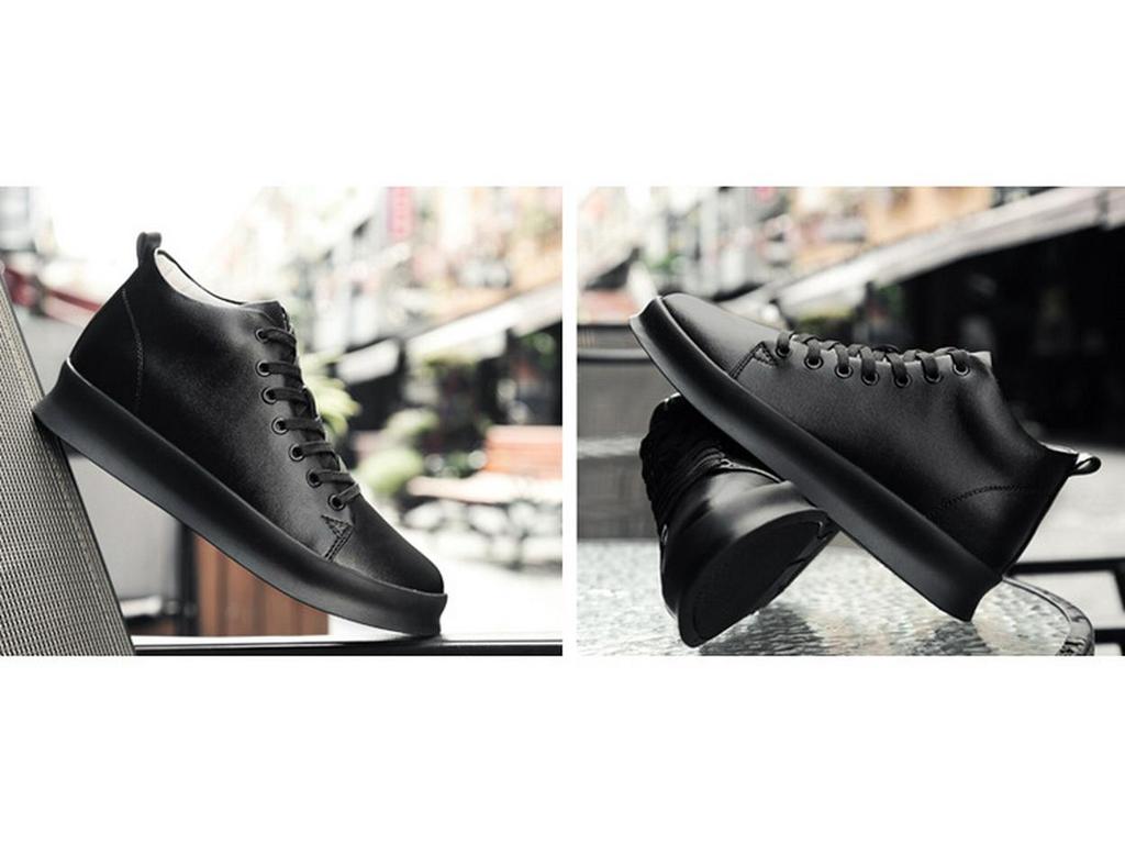 Summer Fashion 8CM Height Boost Men's Hidden Heel Korean Style British Trend Casual Skate Shoes