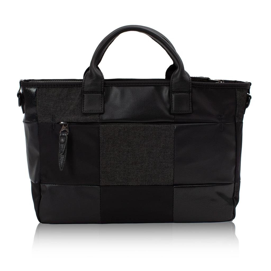 [DB DSBK DOUBLES BLACK] Doubles Black Driving Tote, 2-Wege-Tasche, SQUARES Serie JEW-3086 (Schwarz)