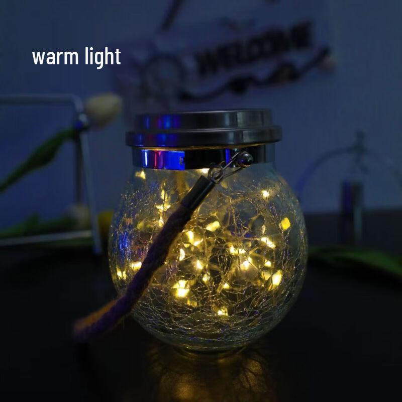 UOSU Solar Crackle Glass Garden Lights (2-Pack)