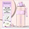 High-Capacity Flip-Top Sports Water Bottle with Straw