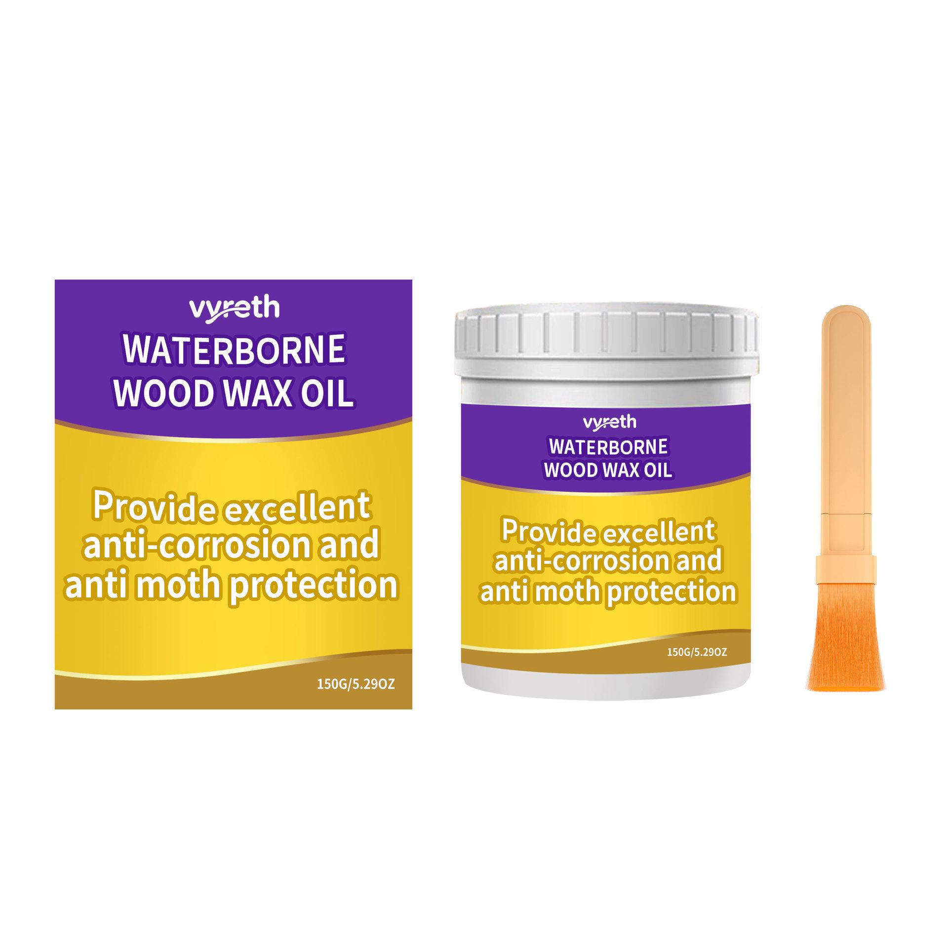 Vyreth Wood Wax Oil - Water-Based, Bright Finish & Gloss Protection for Wooden Furniture Surfaces