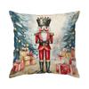 Christmas Nutcracker Cushions Pillowcase Polyester Cushion Cover Throw Pillow Sofa Decoration Pillowcover Home Decor