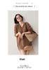 2024 Women's V-Neck Cashmere Wool Knit Mid-Length Sweater - Thick, Loose, Lazy Style.