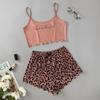 European and American Sleeveless Tank Top & Shorts Two-Piece Pajama Set for Women