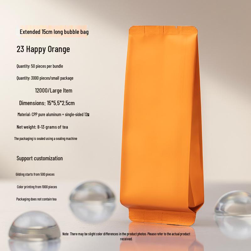 8g Extra Thick Aluminum Foil Tea Bag for Yancha, Phoenix Dancong, Black Tea & Rougui