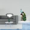 Glass Candy Dish Pumpkin Shaped Bowl with Lid And Peacock Statue Animal Sculpture Collection for