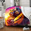 1pc Blanket Bumblebee and Optimus Prime Print Design, Lightweight Blanket for Sofa, Bed- Soft &Warm, Gift for All Seasons like Christmas, Halloween