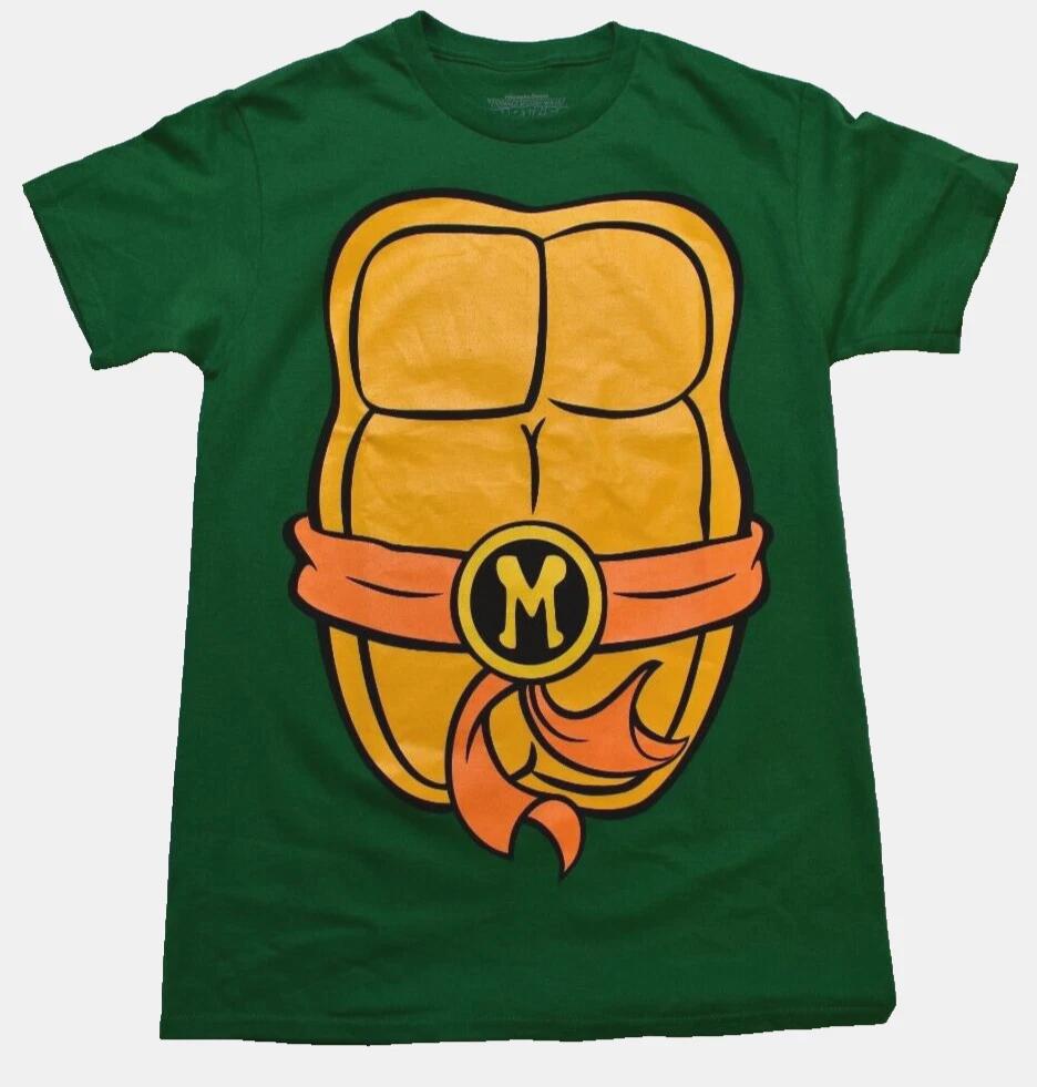 Teenage Mutant Ninja Turtles Mens TMNT Michelangelo Costume Shirt New Small 2XL