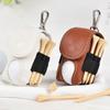 PU Leather Golf Ball Pouch Waist-Hanging Golf Ball Container  Golf Accessories