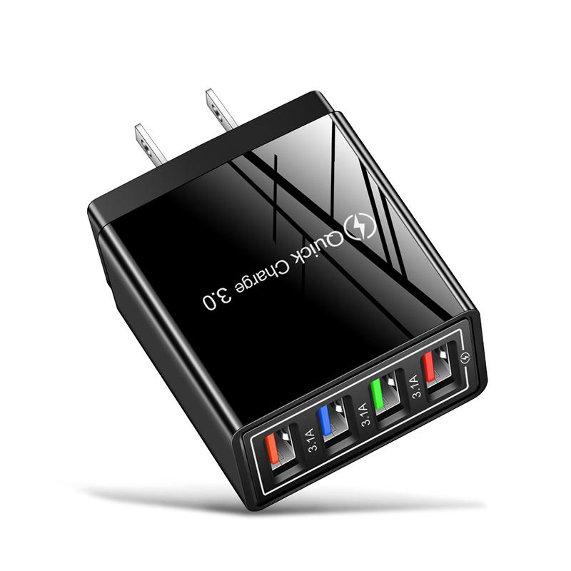 Eu Us Plug Usb Charger Multi Port 4 Usb Quick Charging For Phone Adapter Tablet Portable Wall Charger Fast Charger For Poco
