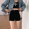 High-Waisted Black Denim Summer Shorts for Women - Slim, Sexy Fit