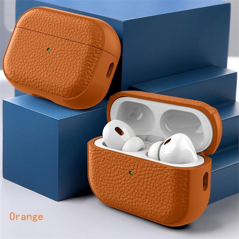 2025 New for AirPods 4 case Apple second-generation leather patterned Bluetooth earphone Accessories Cover For AirPods pro2 Case