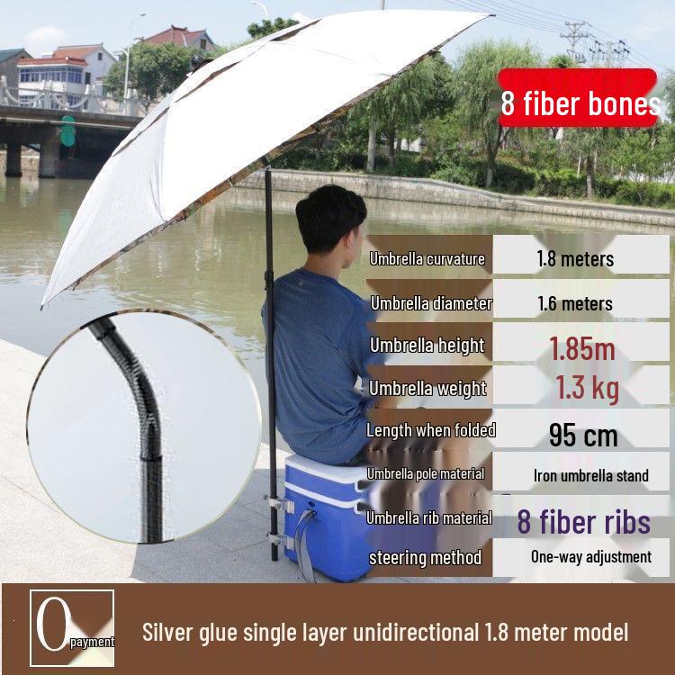 Großer Universal-Fischschirm - Regendicht, Sonnenschutz, Outdoor faltbar, Verdicktes Design