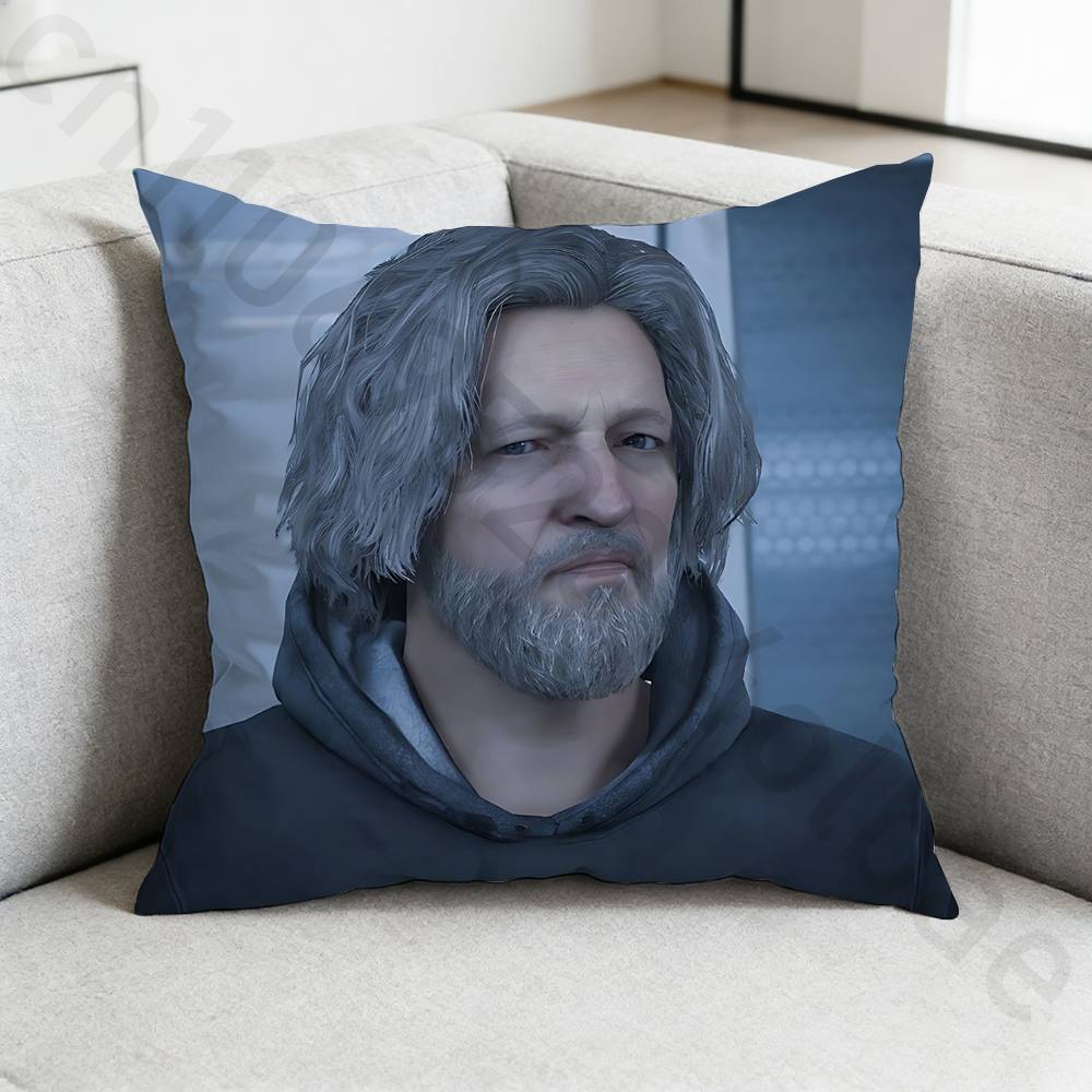 DDetroit Become Human Game Pillow Case Sofa Living Room Bedroom Headboard Backrest Cushion Square Cushion Nap Time