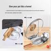 Stainless Steel Pot Lid and Ladle Rack - Tabletop, No-Drill, Removable Drain Shelf