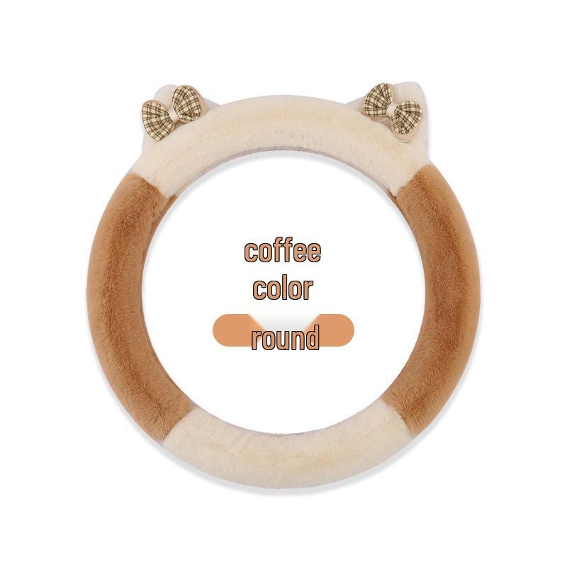 2023 Elegant Knot Kitten Plush Steering Wheel Cover