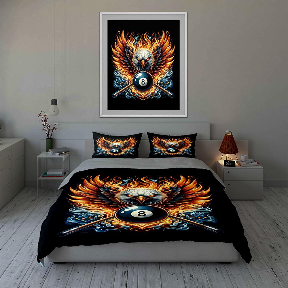 Fiery Eagle Design. Bedding Duvet Cover Sets Duvet Covers Pillowcases Gifts (1 * Duvet Cover 2 * Pillowcases, Without Duvet Insert)