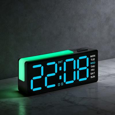 Atmosphere Lights Bedside Alarm Clock Temperature LED Night Light Clock New LED Digital Clock  Home