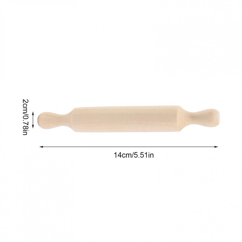 6pcs For Mini Wooden Rolling Pins 14x2cm for Children Baking and Craft Use