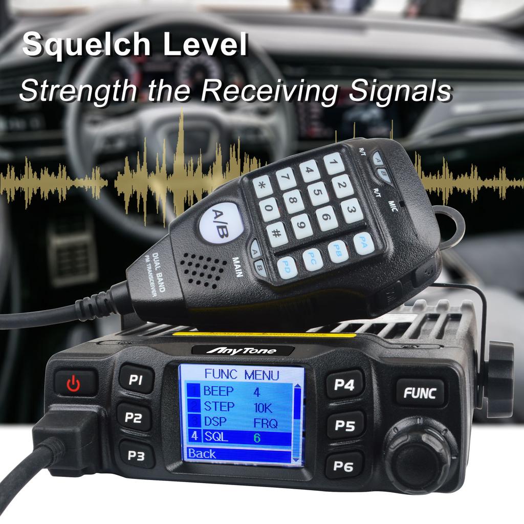 Anytone AT-778UVII GMRS VOX Dual Band 136-174MHz&400-490MHz 25Watt 200Channels 2m 70cm Amateur Analog Mobile Radio Color Screen