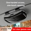 Car Sun Visor Glasses Storage Box One-Hand Operation Anti-Scratch Sunglasses Holder Eyeglass Case Sun Visor Car Lenses Holder