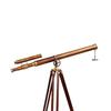 Antique Nautical Brass Telescope 39” with Wooden Tripod | Museum-Quality Floor Standing Decor & Functional Maritime Heirloom