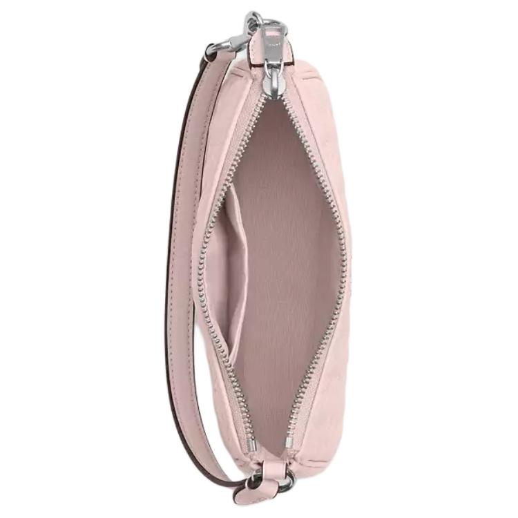 Coach Nolita 19 Classic Front Logo Zip Closure Smooth Leather Shoulder Bag Small Women Shoulder Bag Blush CZ456-SVB5