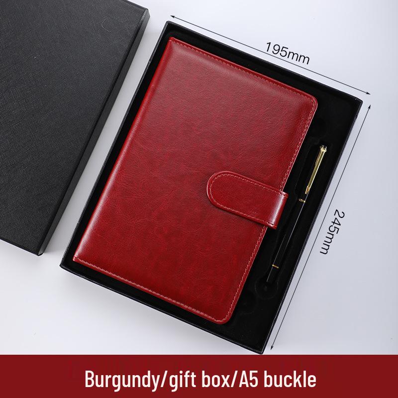 A5 Custom Imitation Leather Notebook Gift Set - Customizable Creative Journal