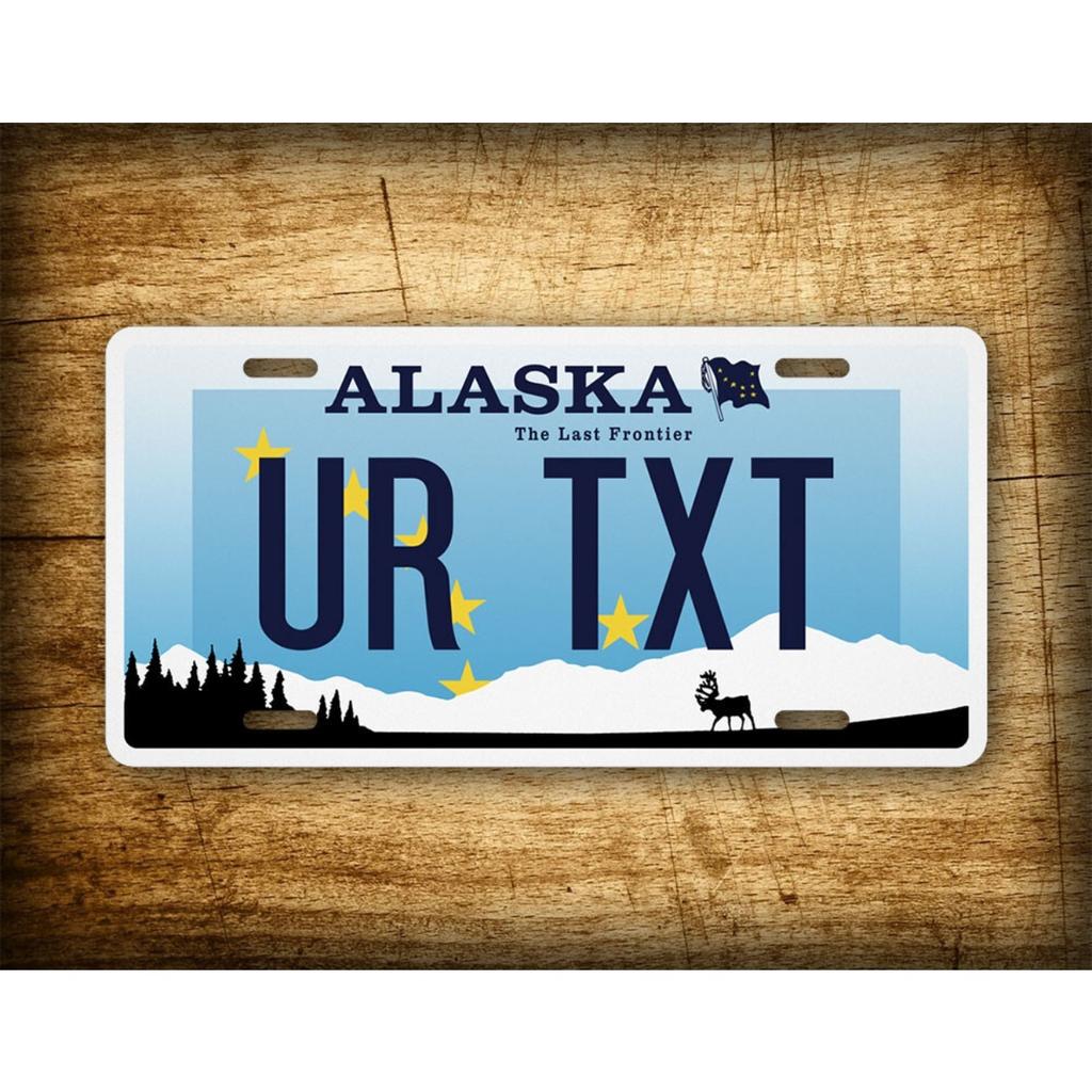 Personalized Alaska Themed Metal Decorative Tag Ideal for Home Decor (Only Decoration)