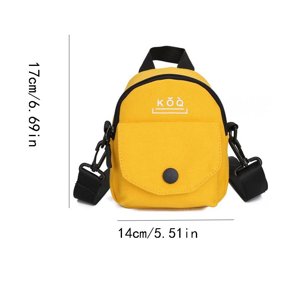 Solid Color Casual Crossbody Bag Zipper Small Messenger Bag Fashion Canvas Shoulder Bag  Student