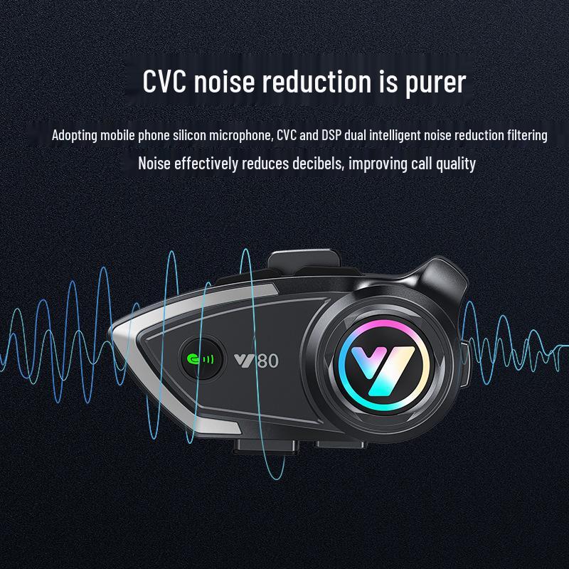 

Y80 Wireless Bluetooth Helmet Headset Hard Mic чёрный