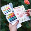 16 Colors Solid Watercolor Set Mini Portable Watercolor Paint Set With Brush & Palette Travel Sketching Painting Box Art Drawing