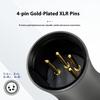 4Pin Auditory Adapter Durability Gold Plated Contacts Universal Compatibility For Professional Sound Systems