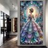 Large Size Mosaic DIY Full Diamond Painting Kits Art Beautiful Girl and Flowers Embroidery Cross Stitch Rhinestones