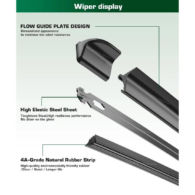 GREATROAD Wiper LHD&RHD Front & Rear Wiper Blades Set For Range Rover L322 Vogue HSE 2002 - 2012 Windshield Windscreen Window