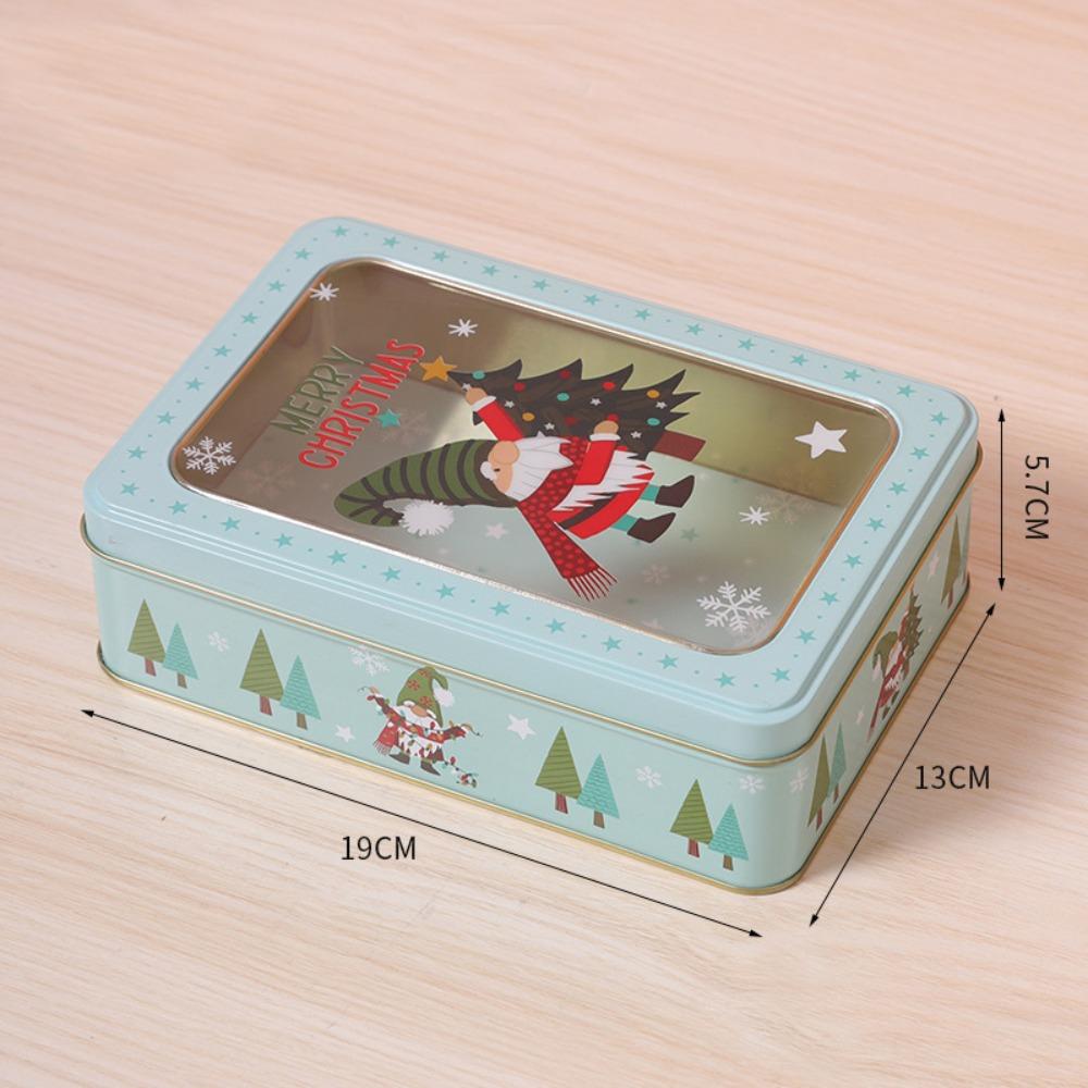 Trick or Treat Pattern Print Baking Cookies Box Christmas Tin Box Popular Packing Case