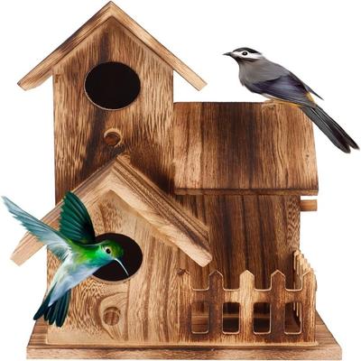 Wood Outdoor Bird Nesting Box Small Size Garden Bird House Wooden Birdhouse  Wild Animals