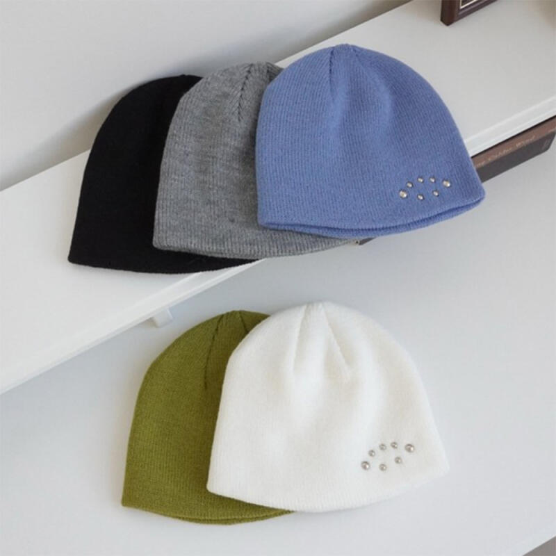 Women s Round Zing Street Knit Beanie Hat C8441_Black