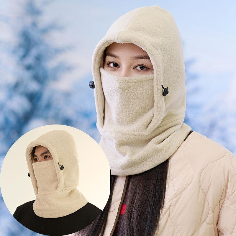 Fleece Scarf Mask One-piece Thermal Hat Men's Outdoor Skiing Winter Women's Sports Hat