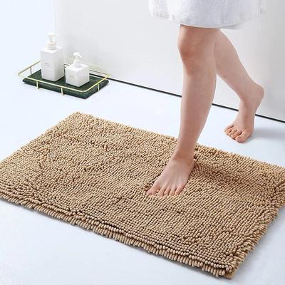 1 szt. 40*60 cm Kolor wielbłądzi Miękki i chłonny dywanik łazienkowy z chenille'u Antypoślizgowy Szybkoschnący dywanik pod prysznic do domu Dywanik łazienkowy Mata łazienkowa