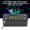 Water Cooling Digital Thermometer G14 Black Panel Red Blue Green White Display(Black Panel White