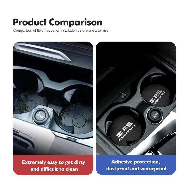 Suede Car Coaster Water Cup Holder Anti-Slip Pad Accessories For Renault Dacia RS Megan Scenic Logan Laguna Clio 3 4 Kadjar NN87