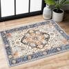 Green Non-Slip Washable Kitchen Runner, Vintage Boho Runners Printed Rug with Non-Shedding, Soft Medallion Floor Carpet for