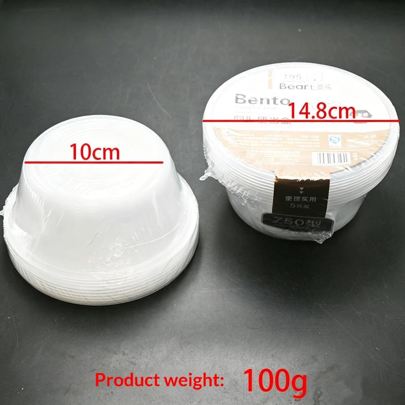 Odorless Food Grade Disposable Plastic Bowls Rectangular Round Leakproof Takeout Food Containers for Restaurant Takeaway