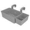 Poolside Storage Basket Thickened Swimming Pool Hanging Basket with Cup Holder for 2.3in Or Less Top Rail for Drinks Towels