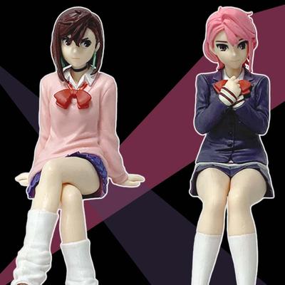 New Anime Dandadan Ayase Momo Shiratori Aira Sitting Posture S.H.Figuarts Transformed Assembly PVC Model Toy Action Figures Gif