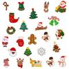 Rinhoo 3pcs/set Christmas Santa Claus Deer Snowman Brooch For Women Xmas Hat Gloves Tree Star Acrylic Enamel Badge Party Jewelry