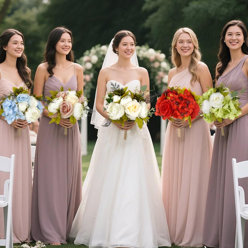 Foreign Trade Bride's Bouquet, Artificial Flowers, Roses, Home Decoration, Wedding, Birthday Party, Event Scene Layout